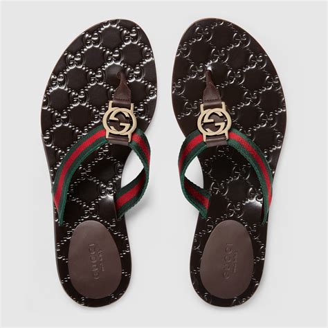 gucci thong sandals used|authentic gucci thong sandals.